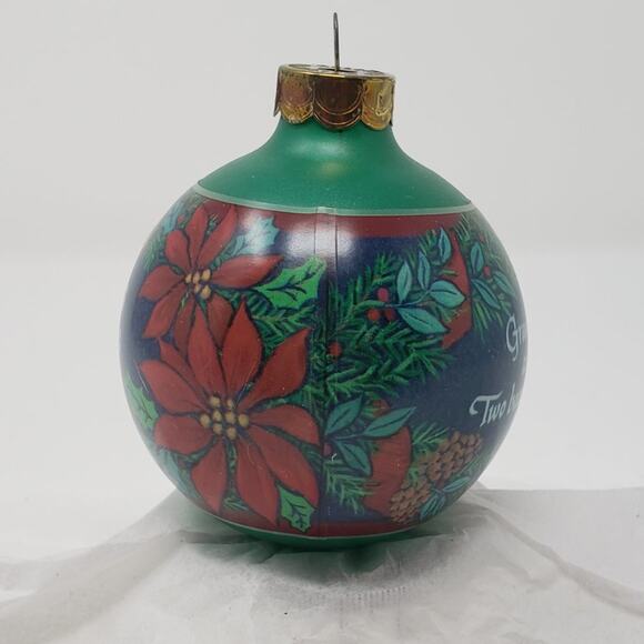 1990 Hallmark Grandparents Glass Bulb Keepsake Holiday Christmas Ornament - Picture 4 of 9